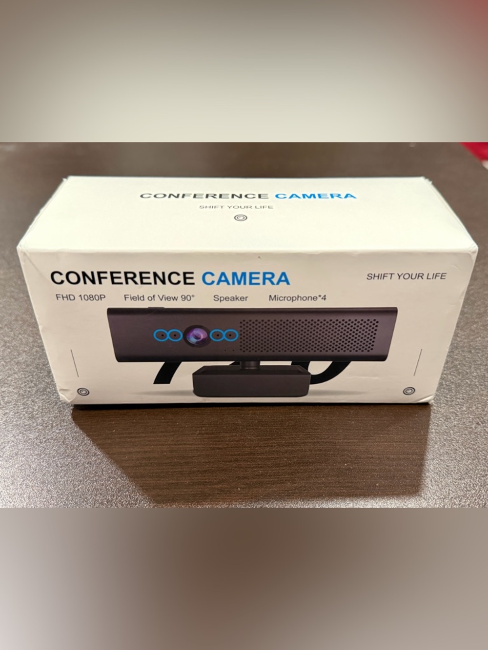 Conference Webcam with Speaker and 4 Microphones, HD 1080P